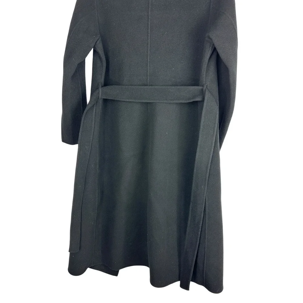 NWT Quince Double Faced Merino Wool Draped Collar Wrap Coat Long Tie Women's XL - Picture 12 of 16